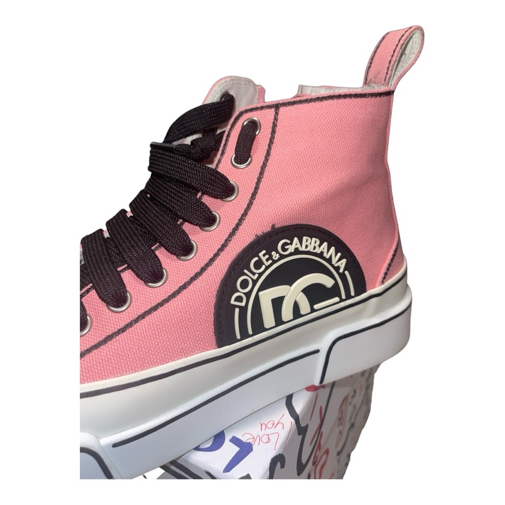 DOLCE & GABBANA

High-Top Marker‎ Trim Sneakers - Pink - Picture 4 of 10